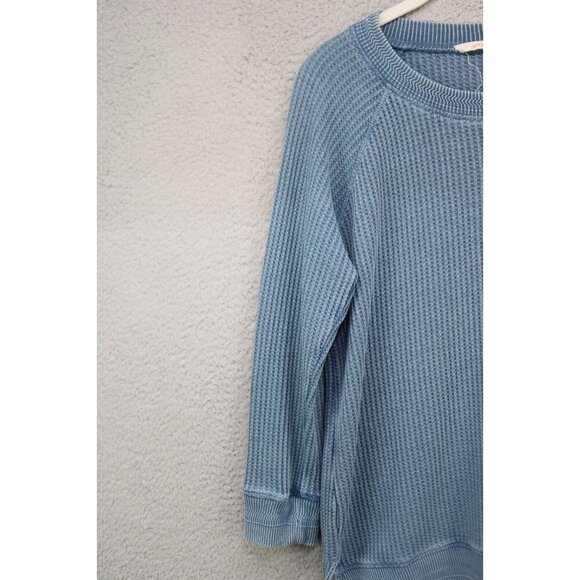 Soft Surroundings Distressed Waffle Knit Tunic-Size Medium/Petite-Soft - Picture 3 of 11